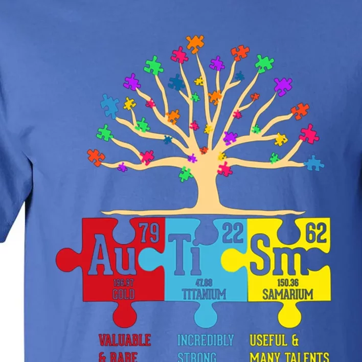 Autism Awareness Support Autism Periodic Table Gift Tall T-Shirt