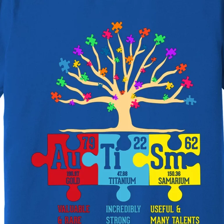 Autism Awareness Support Autism Periodic Table Gift Premium T-Shirt