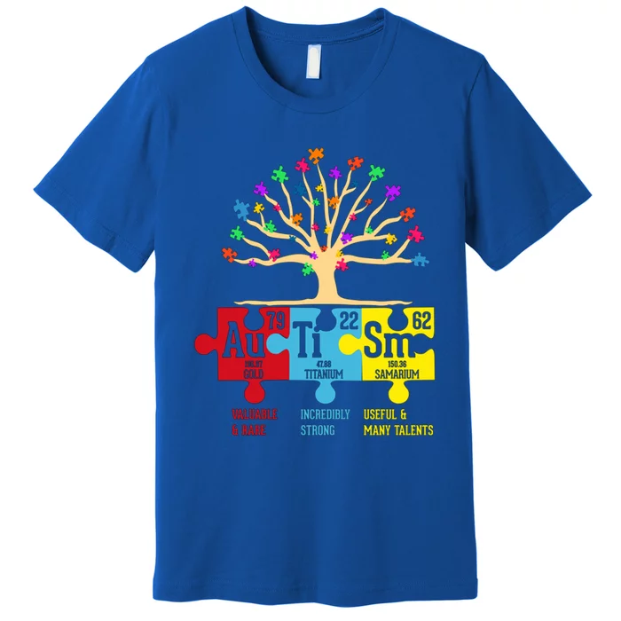 Autism Awareness Support Autism Periodic Table Gift Premium T-Shirt