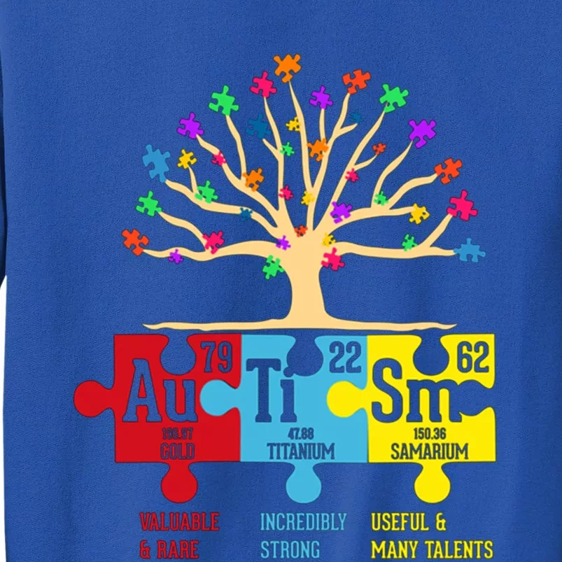 Autism Awareness Support Autism Periodic Table Gift Tall Sweatshirt