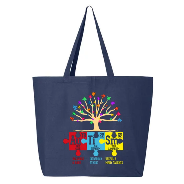 Autism Awareness Support Autism Periodic Table Gift 25L Jumbo Tote