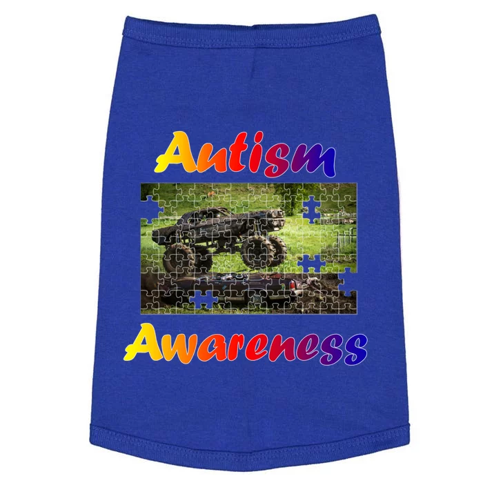 Autism Awareness Speaks Gift Monster Truck Jam Puzzle Piece Gift Doggie Tank