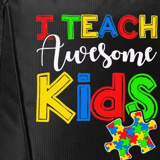 Autism Awareness Special ED Teacher Gifts City Backpack