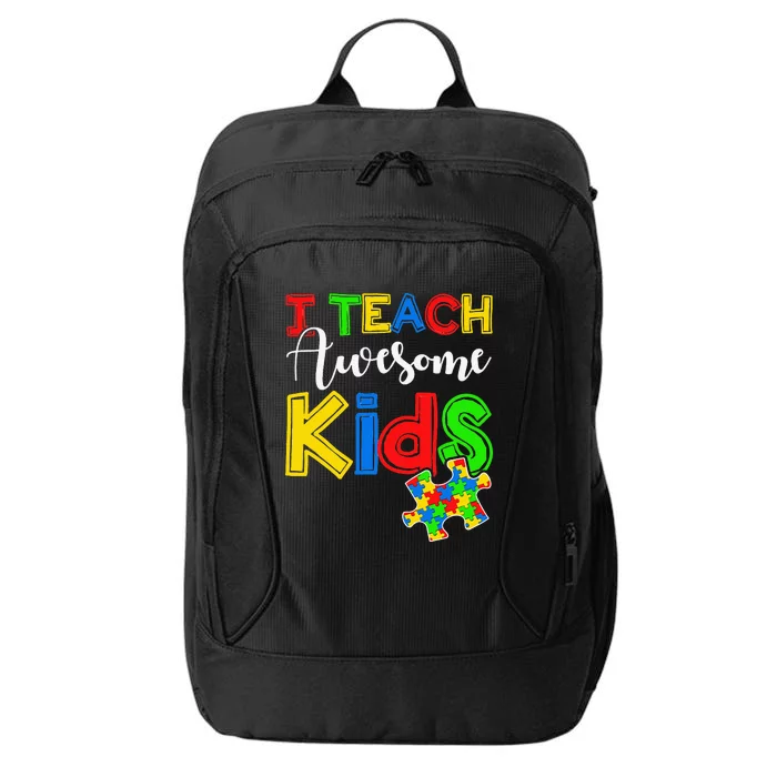 Autism Awareness Special ED Teacher Gifts City Backpack