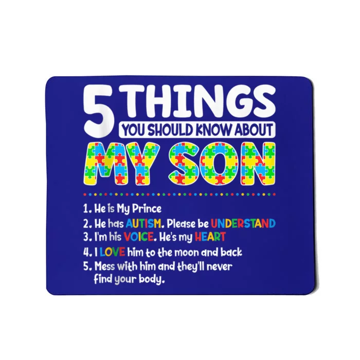 Autism Awareness Support Autism Son kid Mom Dad  Wo Tank Top Mousepad