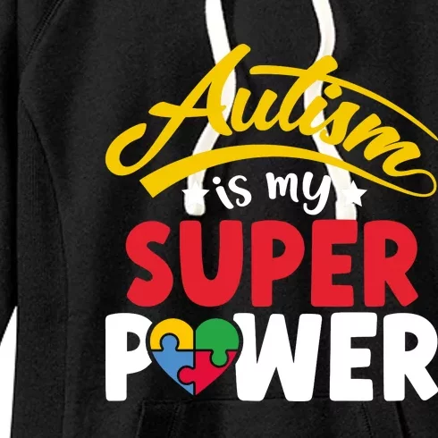 Autism Awareness Superpower Graphic Women's Fleece Hoodie