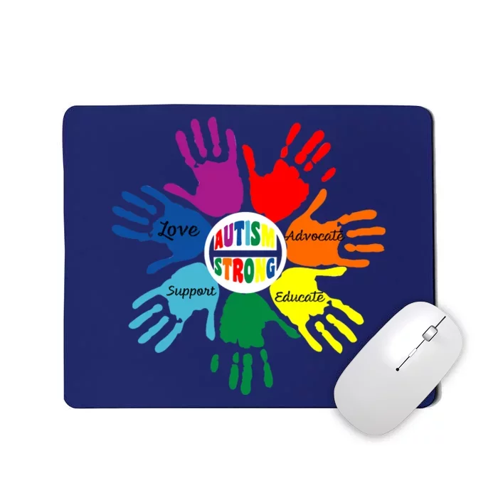 Autism Awareness Sign Language Hand Puzzle Support Mousepad