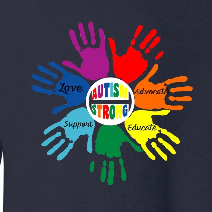 Autism Awareness Sign Language Hand Puzzle Support Toddler Sweatshirt