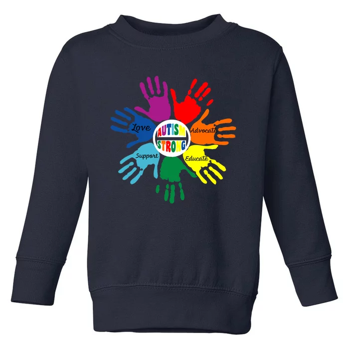 Autism Awareness Sign Language Hand Puzzle Support Toddler Sweatshirt