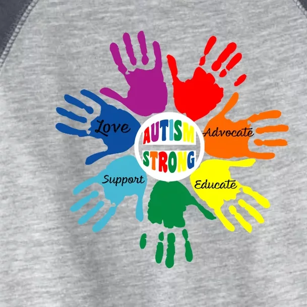 Autism Awareness Sign Language Hand Puzzle Support Toddler Fine Jersey T-Shirt