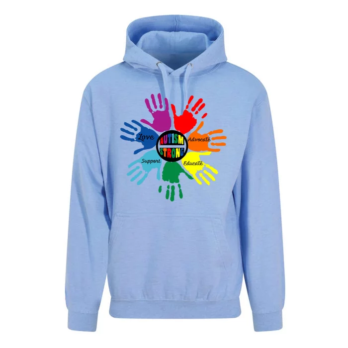 Autism Awareness Sign Language Hand Puzzle Support Unisex Surf Hoodie