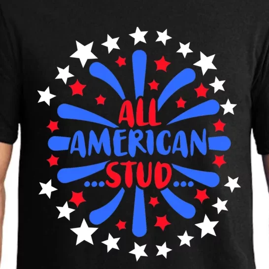 All American Studs Patriotic Stud American Funny Great Gift Pajama Set