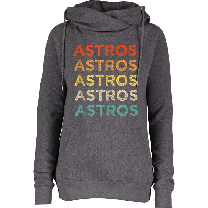 Astros Womens Funnel Neck Pullover Hood