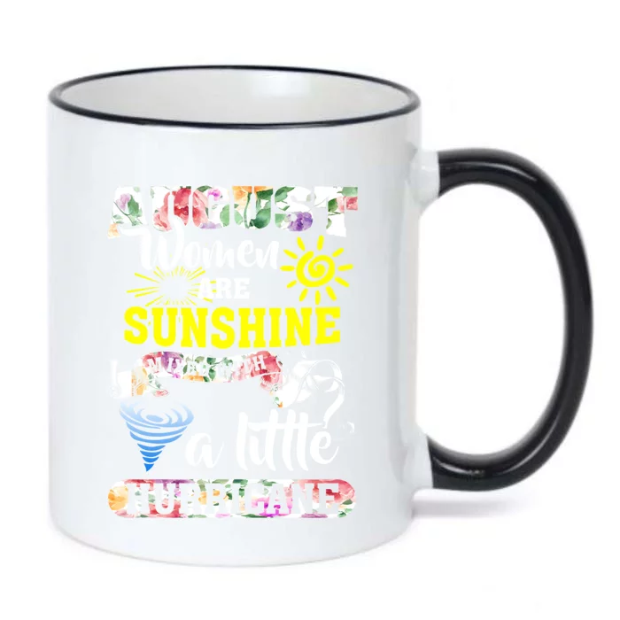 August Are Sunshine Mixed With Little Hurricane Fitted Gift Black Color Changing Mug