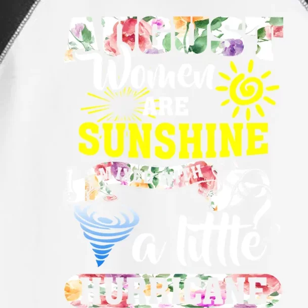 August Are Sunshine Mixed With Little Hurricane Fitted Gift Toddler Fine Jersey T-Shirt