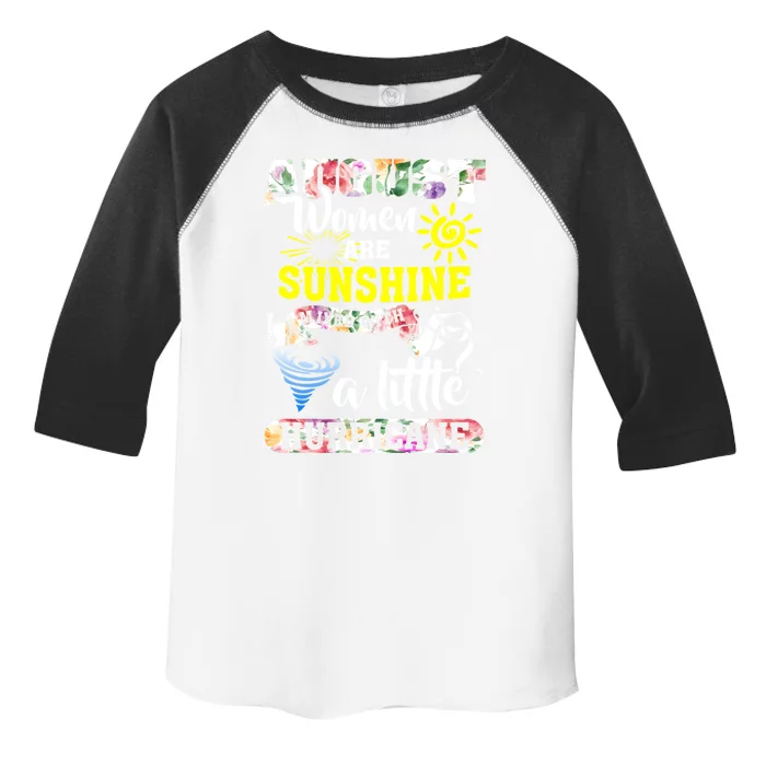 August Are Sunshine Mixed With Little Hurricane Fitted Gift Toddler Fine Jersey T-Shirt