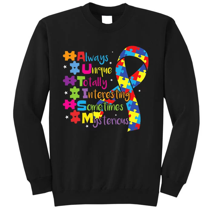 Autism Awareness Support Care Acceptance Ally Tall Sweatshirt