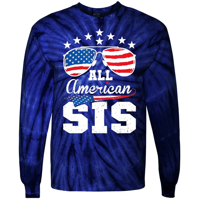 All American Sis 4th of July Matching Family Tie-Dye Long Sleeve Shirt