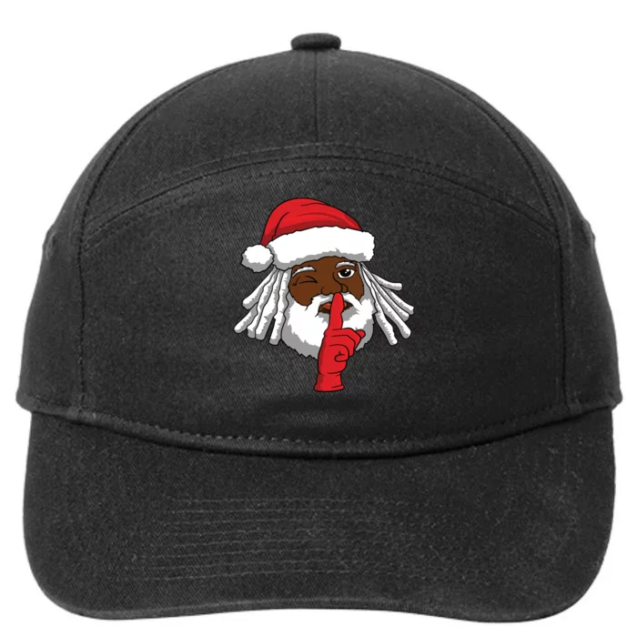 African American Santa Claus Christmas Party Decor 7-Panel Snapback Hat