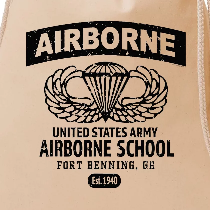 Army Airborne School Fort Benning Ga Drawstring Bag