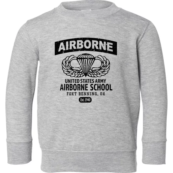 Army Airborne School Fort Benning Ga Toddler Sweatshirt