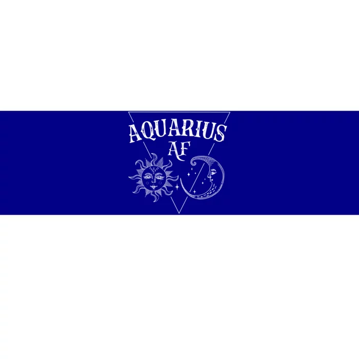 Aquarius Af / Sun And Moon Aquarius Birthday Astrology Design Funny Gift Bumper Sticker