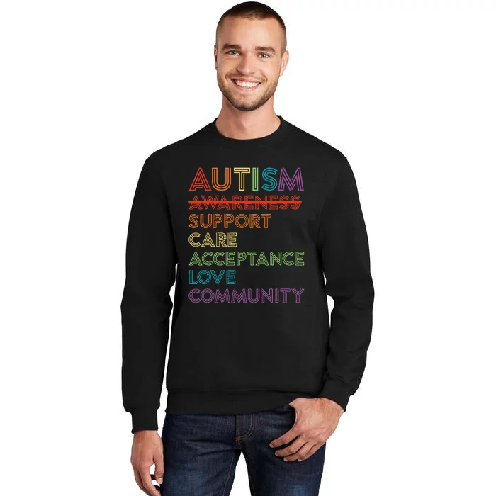 Autism Awareness Support Care Acceptance Ally Gift Sweatshirt