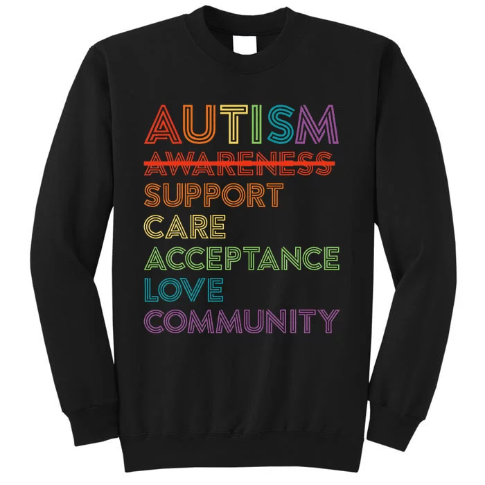 Autism Awareness Support Care Acceptance Ally Gift Sweatshirt