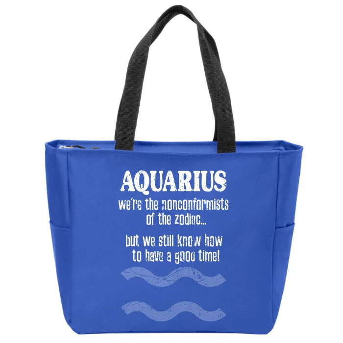 Aquarius Astrological Star Sign Humorous Aquarius Astrology Great Gift Zip Tote Bag