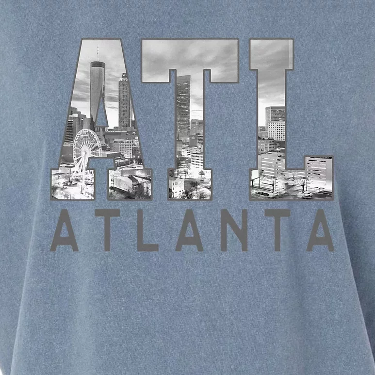 Atl Atlanta Skyline Georgia Est. 1847 Souvenir Garment-Dyed Women's Muscle Tee