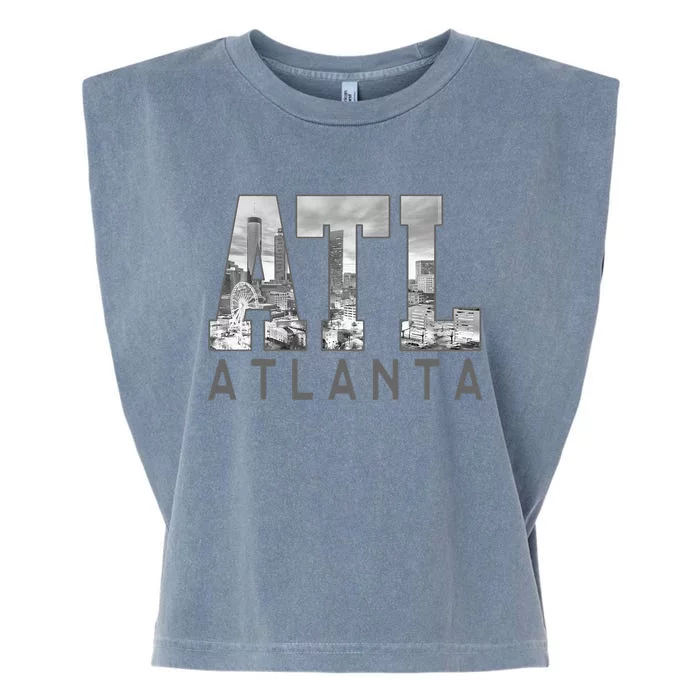 Atl Atlanta Skyline Georgia Est. 1847 Souvenir Garment-Dyed Women's Muscle Tee