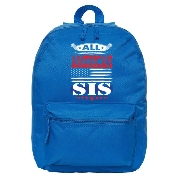 All American Sis Family Matching 4th Of July Cute Gift 16 in Basic Backpack