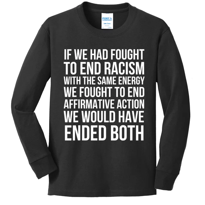 Affirmative Action Support Affirmative Action Kids Long Sleeve Shirt