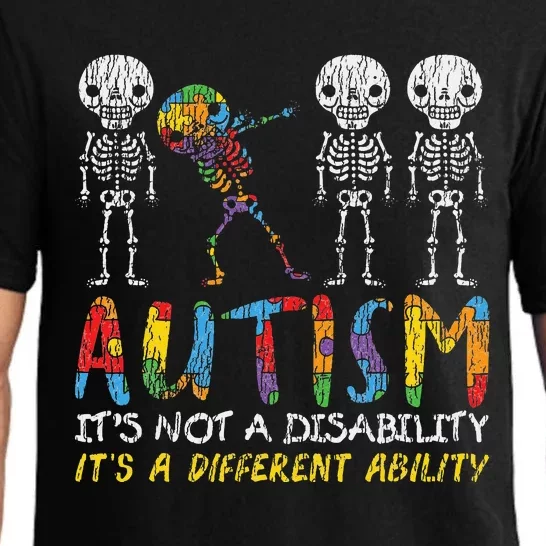 Autism Awerness - Skeleton Dabbing Autistic Awareness Pajama Set