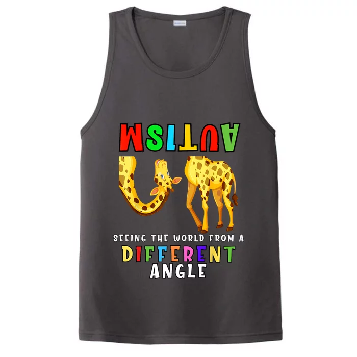 Autism Awareness Seeing The Giraffe World View Performance Tank