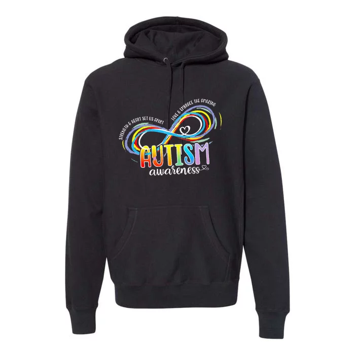 Autism Awareness Strength And Heart Set Us Apart Premium Hoodie