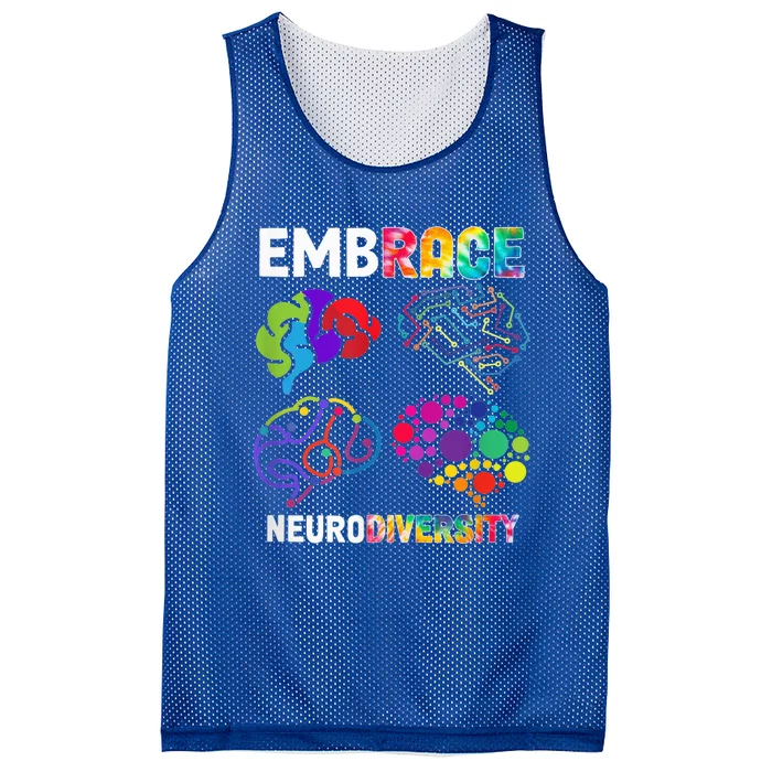 Autism Awareness Shirt Embrace Neurodiversity Gifts for Mom Mesh Reversible Basketball Jersey Tank