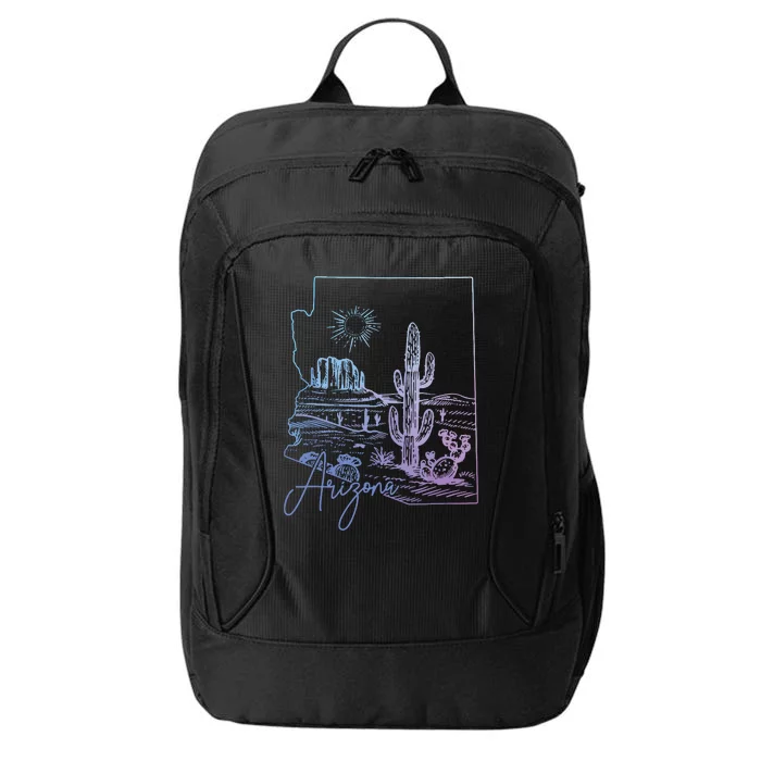 Arizona Az State Map Pride Cactus Vintage City Backpack