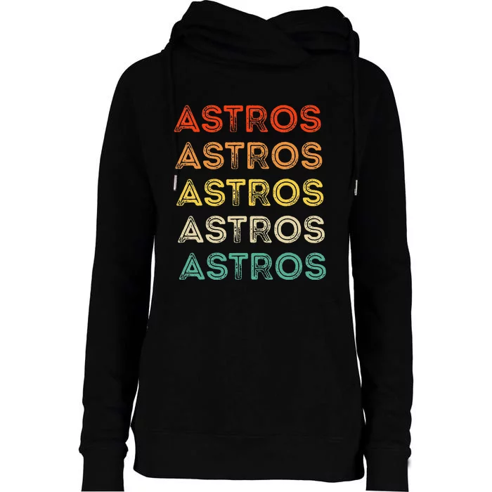 astros Womens Funnel Neck Pullover Hood