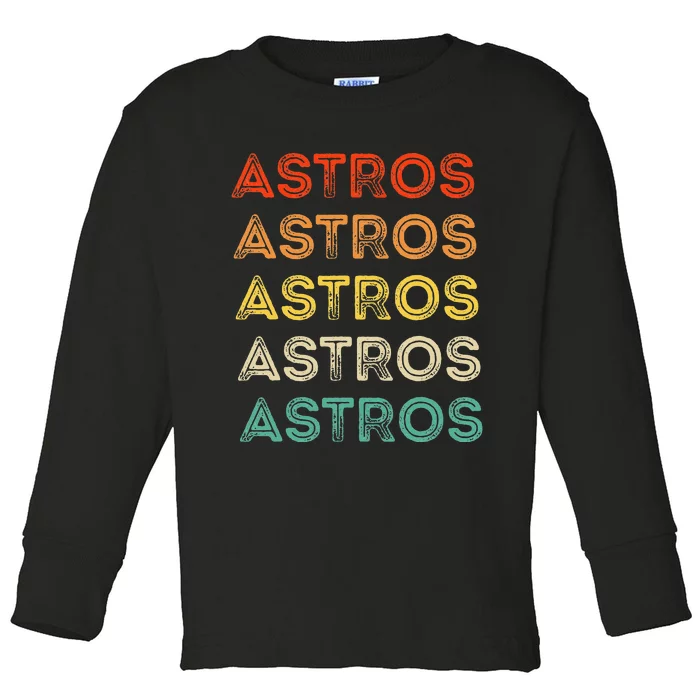 astros Toddler Long Sleeve Shirt