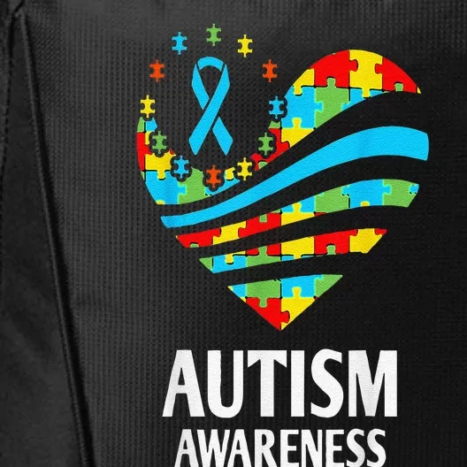 Autism Awareness Shirts Women Heart Support Autistic Month City Backpack