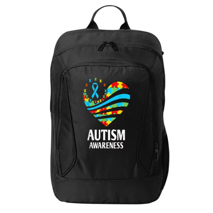 Autism Awareness Shirts Women Heart Support Autistic Month City Backpack