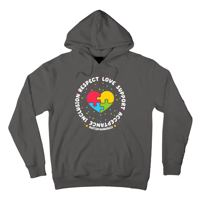 Autism Awareness Support Puzzle Heart Hoodie