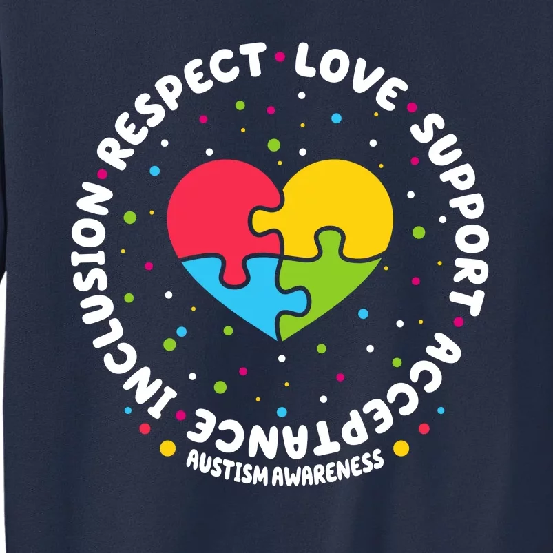 Autism Awareness Support Puzzle Heart Sweatshirt