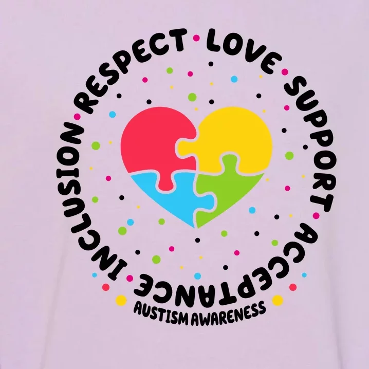 Autism Awareness Support Puzzle Heart Garment-Dyed Sweatshirt