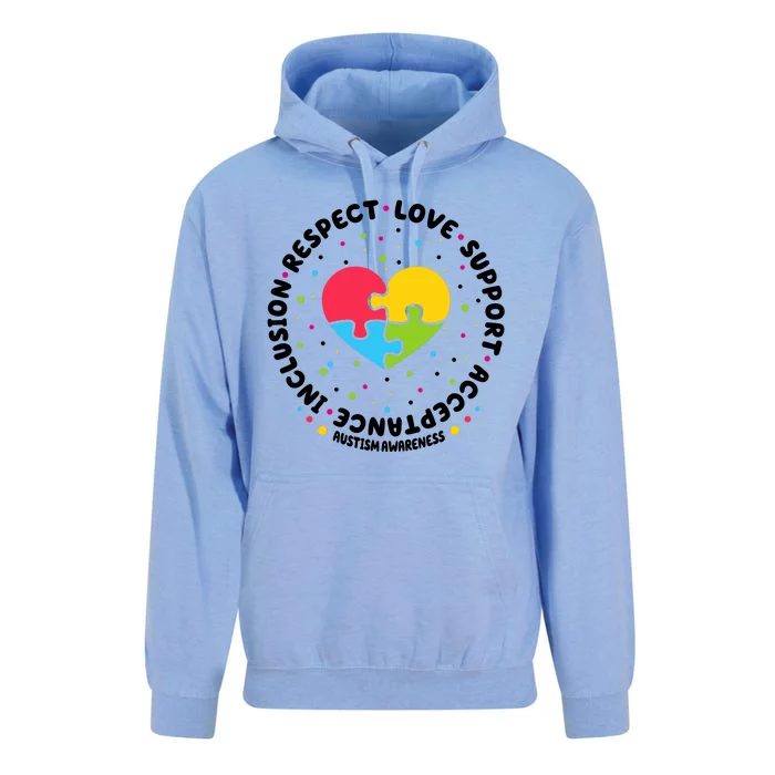 Autism Awareness Support Puzzle Heart Unisex Surf Hoodie