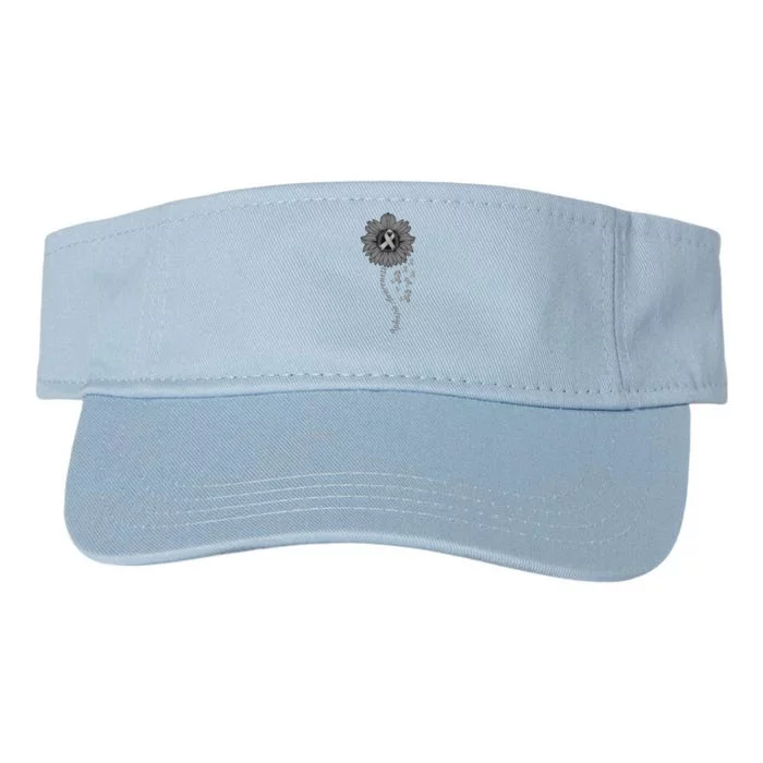 Aphasia Awareness Sunflower Gray Ribbon Support Family Valucap Bio-Washed Visor