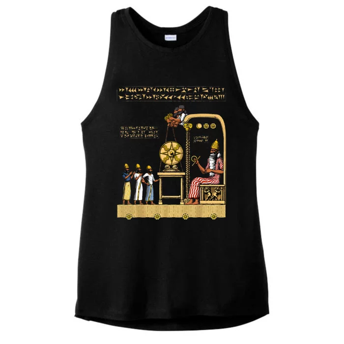 Anunnaki Alien Sumerian Gods Ancient Babylonian Ladies Tri-Blend Wicking Tank