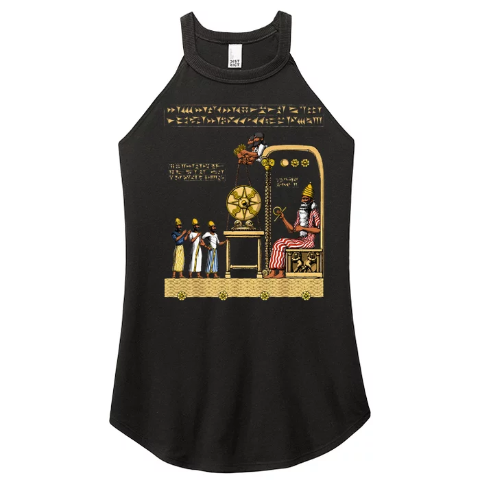 Anunnaki Alien Sumerian Gods Ancient Babylonian Women’s Perfect Tri Rocker Tank