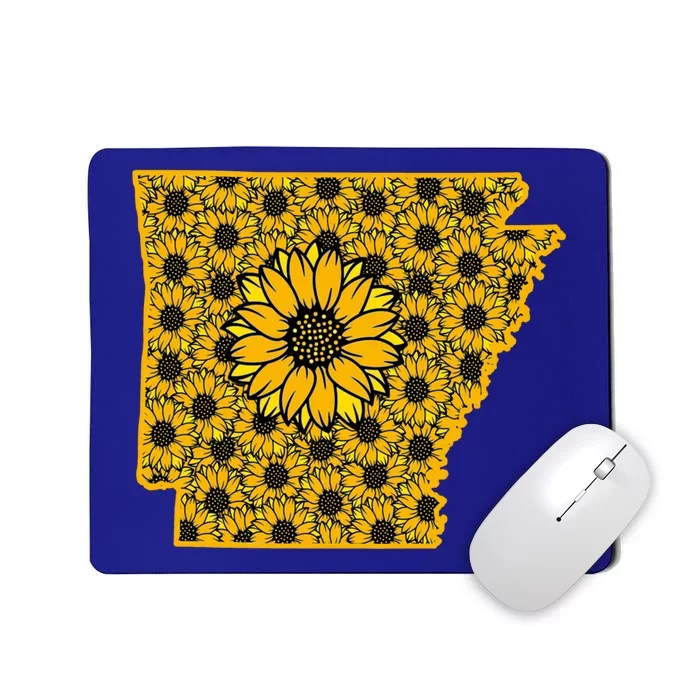 Arkansas America Summer Sunflower Flower Floral Art Nature Gift Mousepad